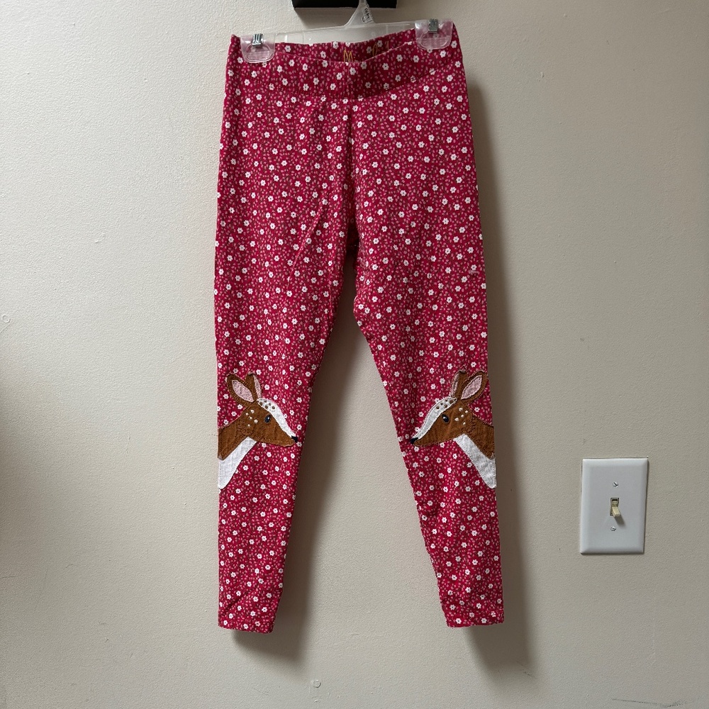 Deer Floral Applique Leggings from Boden. Size 9/10.